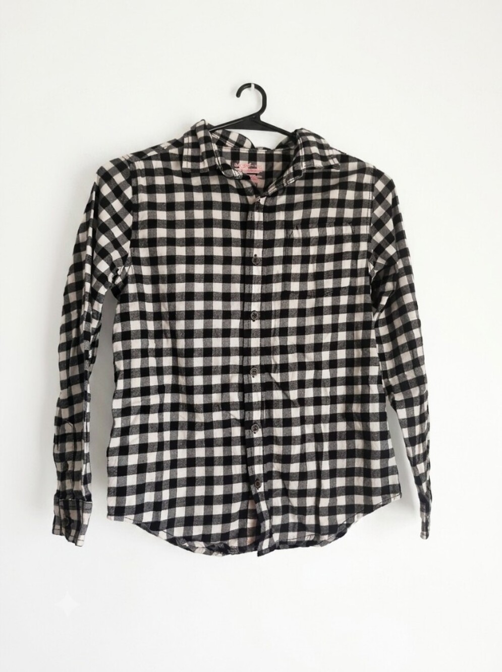 Size L (10 y 12)Cat & Jack Black and White Plaid Button Shirt
